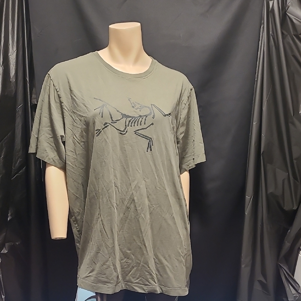 Acr'teryx Men's Cormac Logo Shirt Olive Graphic T-Shirt SIZE XXL